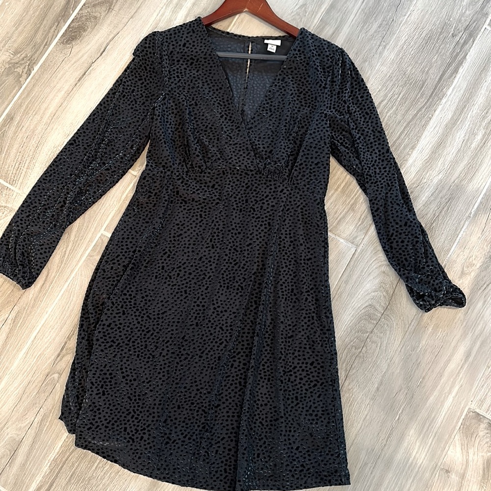 A New Day velvet dotted dress